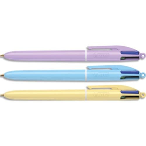 4-Kleuren balpen Bic medium pastel assorti