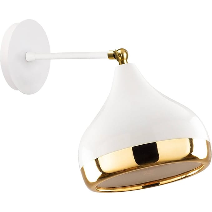 Yıldo Wandlamp | METALEN BEHUIZING | Wit, Goud - Emob - Wandlampen - Wit - Metaal
