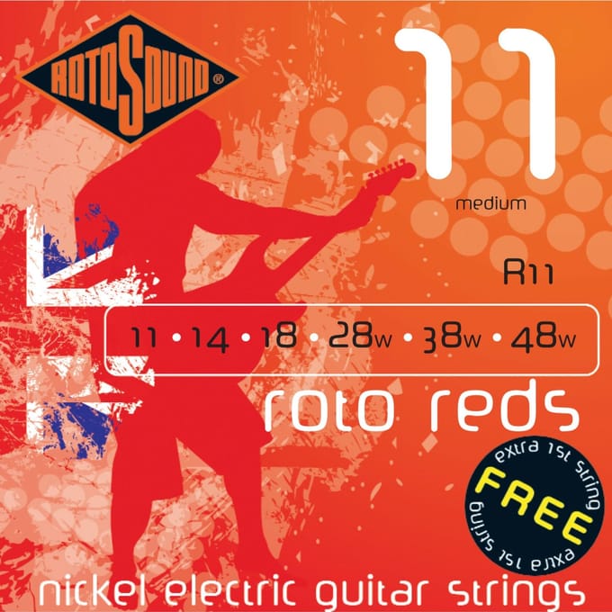 Snarenset elektrische gitaar - Rotosound R11 - Nickel wound - 11-48 - Medium gauge