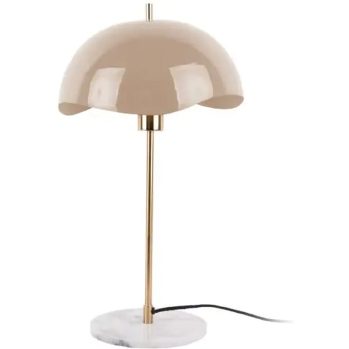 Leitmotiv Tafellamp Waved Dome - Bruin - 30x30x56cm - Scandinavisch