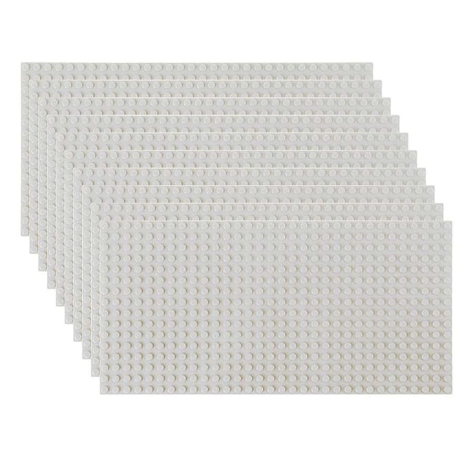 10 stuks 16x32 punten Klassieke Basisplaten DlY Plastic Bakstenen Basisplaten StadAfmetingen Bouwstenen Figuren Constructiespeelgoed 10pcs16x32 white