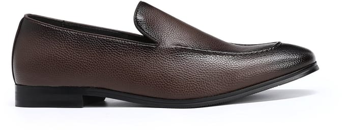 ALLTHEMEN Heren Instappers Loafer - Gestructureerd Leer - 41