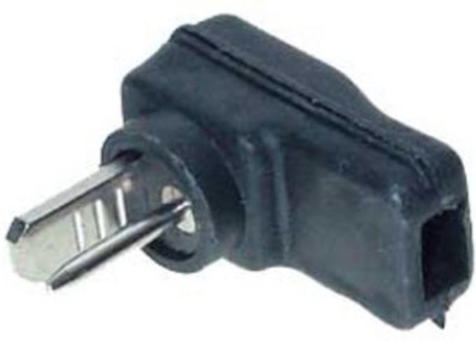 2-pins DIN haakse luidspreker connector (m) / soldeerbaar