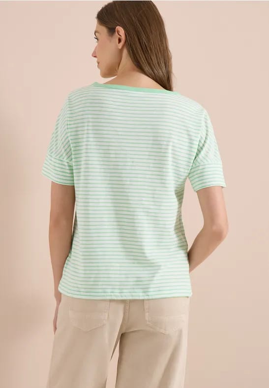 Shirt met ronde hals en strepen