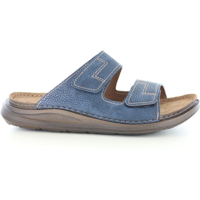 Fischer 556544 511 Slippers Blauw Leer Heren - Blauw - 42
