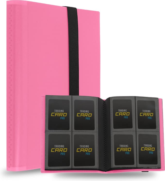 TradingCardPro - Roze verzamelmap binder - Map voor 160 Kaarten - 20 Pagina’s - 4 Pocket - A5 Formaat - Premium Kwaliteit - Binder Roze