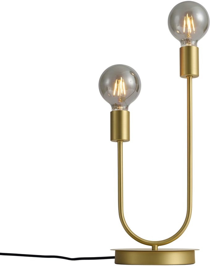 QAZQA tuning - Art Deco Tafellamp - 2 lichts - H 46.5 cm - Messing - Woonkamer
