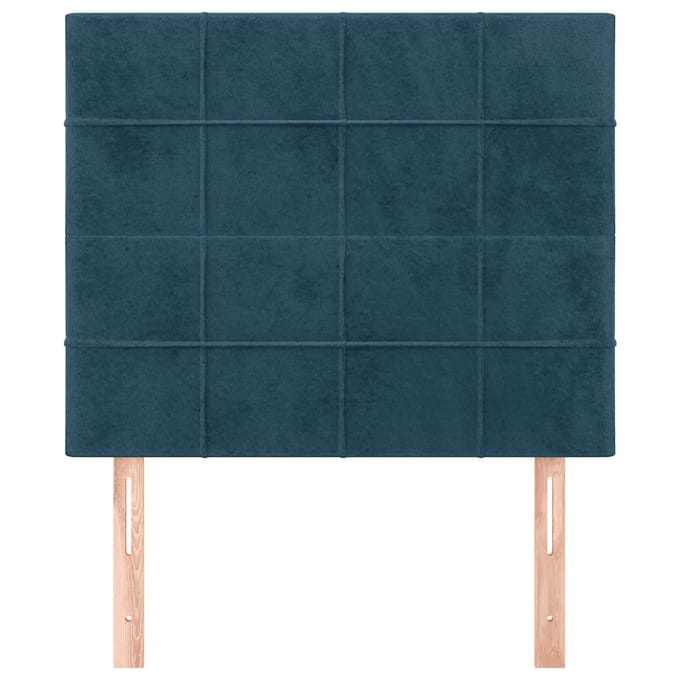 vidaXL - Hoofdbord - donkerblauw - 80x5x118/128 - cm - fluweel