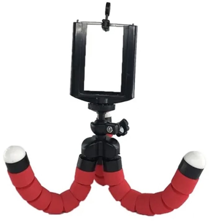Statief Smartphone - Tripod voor Smartphone en Telefoon - 25 cm - Flexibel - Rood