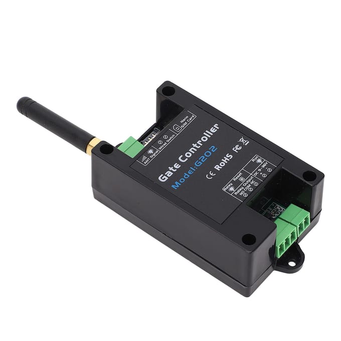 Ouvre-porte 4G à distance, ouvre-porte intelligent G202, télécommande de portail, commande SMS, téléphone portable GSM black