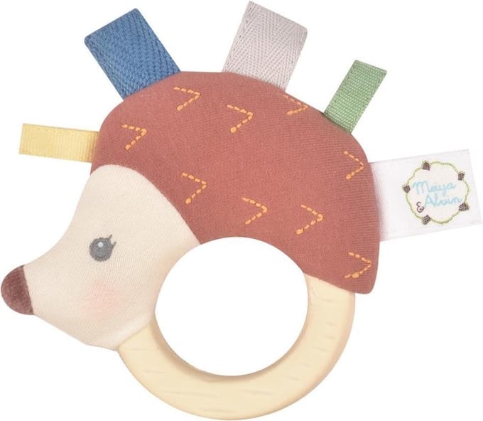 Meiya & Alvin Bijtring Egel 12 Cm Rubber/pluche Beige/bruin