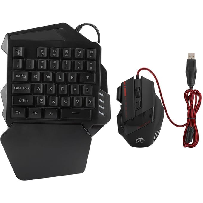 HXSJ J50 Eenhands Gaming Muis Toetsenbord Set Computeraccessoire voor Win2000  Android  OS X
