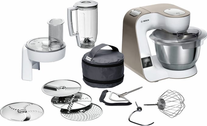 Bosch MUM5 - MUM5XW20 - Keukenmachine - 1000W - 3,9L - Met Weegschaal en Timer - Champagne