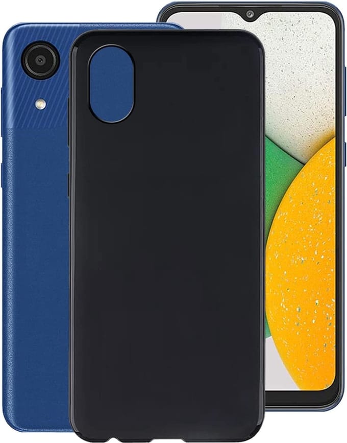 Silicone hoesje zwart Geschikt voor: Samsung Galaxy A03 Core