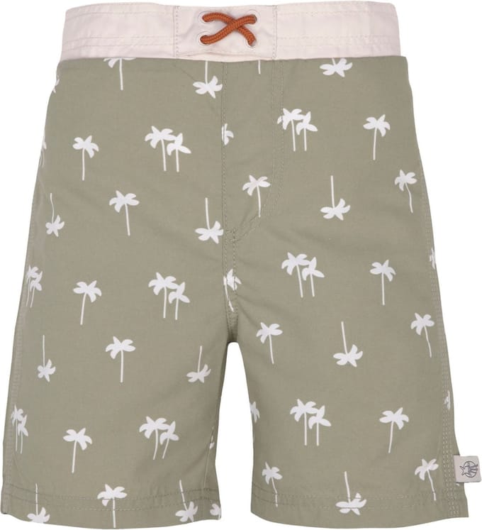 Lässig - UV-Boardshorts voor baby's - Palmen - Olijf - maat 74-80cm