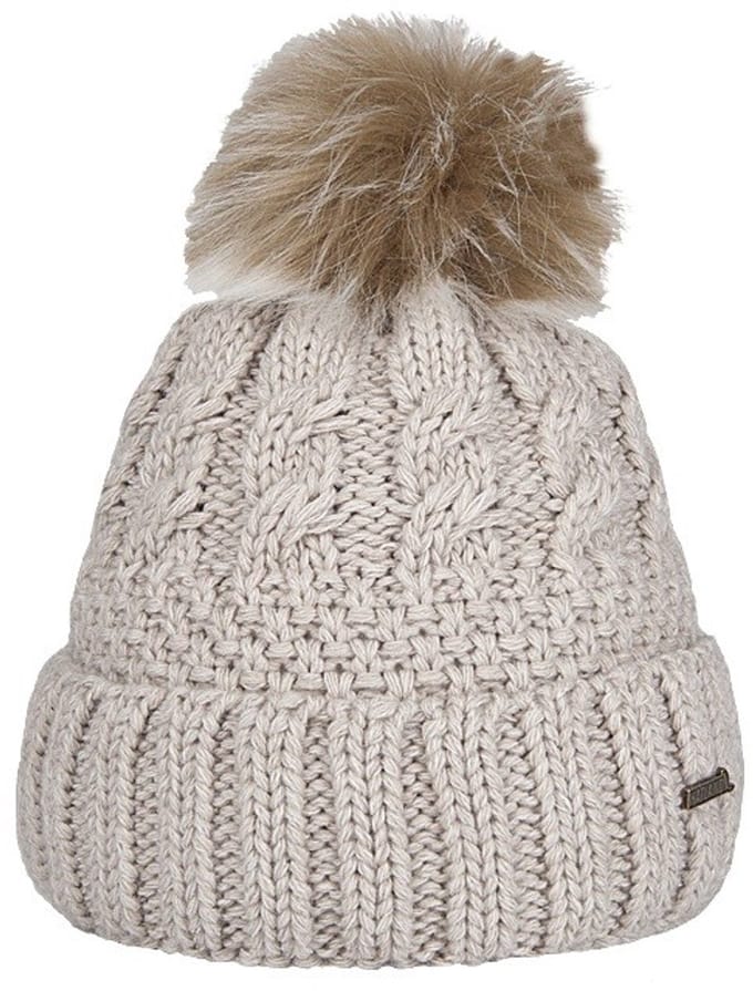 Hatland - Beanie voor dames - Sade No Wind - Beige - maat Onesize