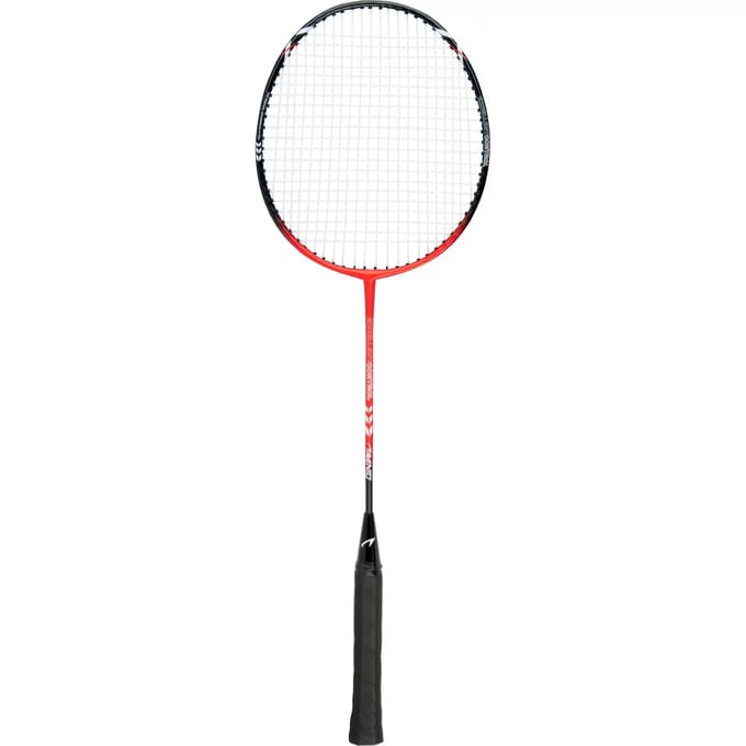 Avento Badminton Racket Staal - Smash - Zwart/Rood