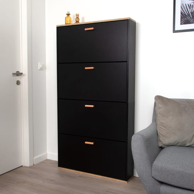 Milton & Oldbrook Schoenenkast Maribor Zwart