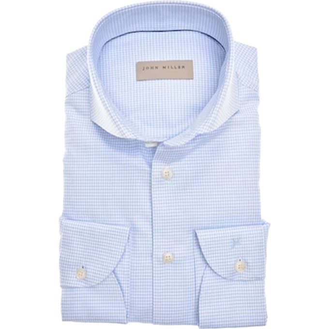 John Miller Tailored Fit Lange Mouw Overhemden Blauw 5140865-120