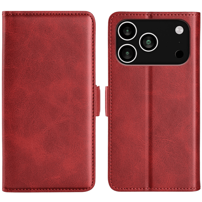 Comfycase Apple iPhone 17 Pro Bookcase Hoesje Rood