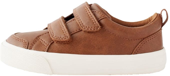 Next - Jongens - Sneakers met twee bandjes met klittenbandsluiting, brede pasvorm (G) - Bruin