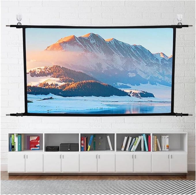 Projectorscherm - Filmscherm - Thuisbioscoop Creëren - Opvouwbaar Ontwerp - 60 inch - Wit