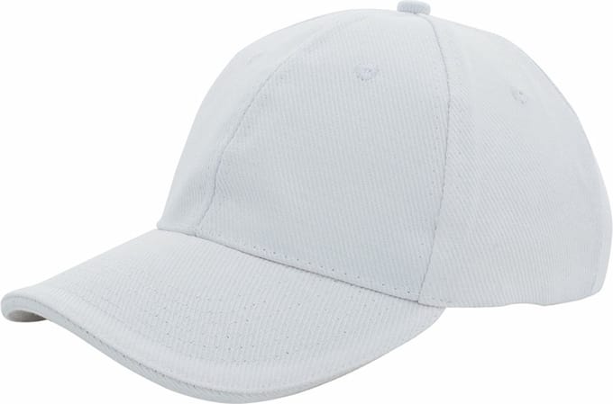 Benza Baseball Cap - canvas-katoen - 6 panelen - Metalen Gesp - Wit