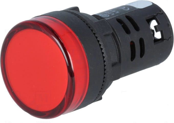 Controlelampje - LED indicator - 230V - 22mm - Rood