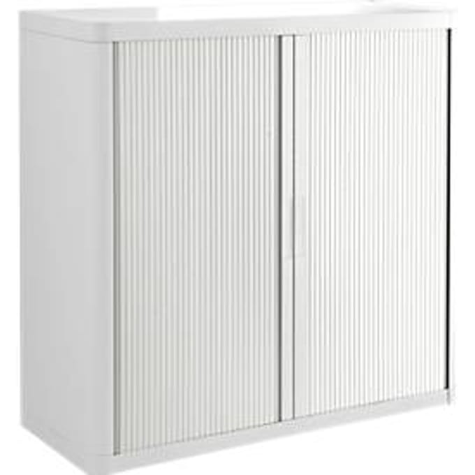 Roldeurkast - B 1100 x D 415 x H 1040 mm - wit/wit