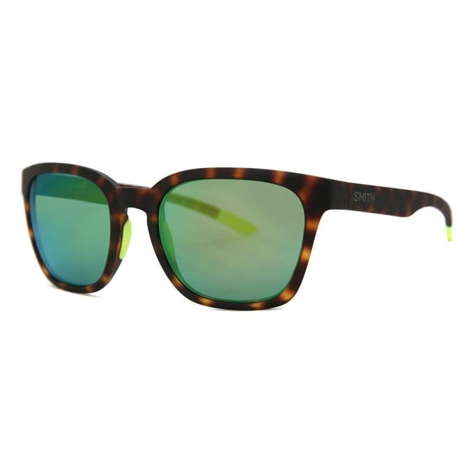Smith Founder A84 X8 mat schildpad groene spiegel zonnebril