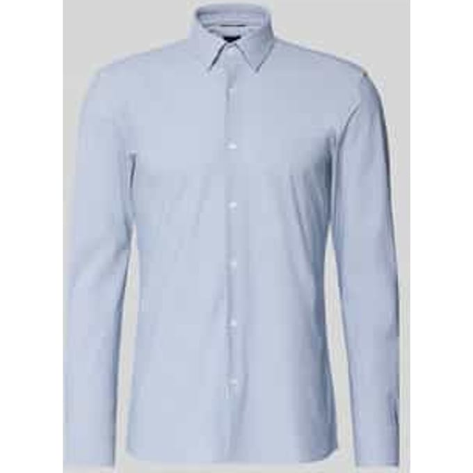 Slim fit zakelijk overhemd met all-over motief Model 'HANK'
