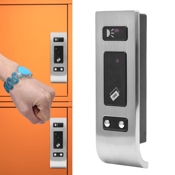 Elektronisch Kastslot Smart EM Tag Ontgrendeling Sleutelloos Inductief Sauna Locker Beveiligingsapparaat gray