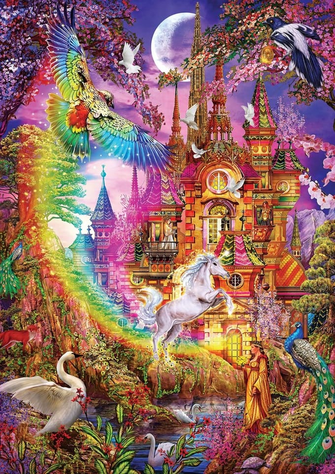 Rainbow Castle Puzzel 500 Stukjes