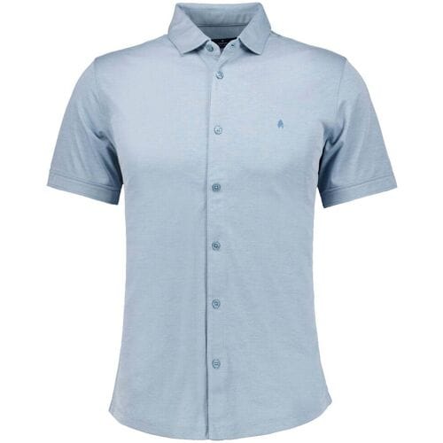 Ragman Overhemd Soft Knit Easy Care Short Sleeve Solid Color Mint Blue / male