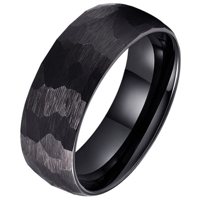 Tom Jaxon wolfraam Ring Facet Mat Zwart-21mm