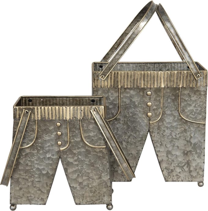 Clayre & Eef Planthouder 28x15x30/50 cm Grijs IJzer