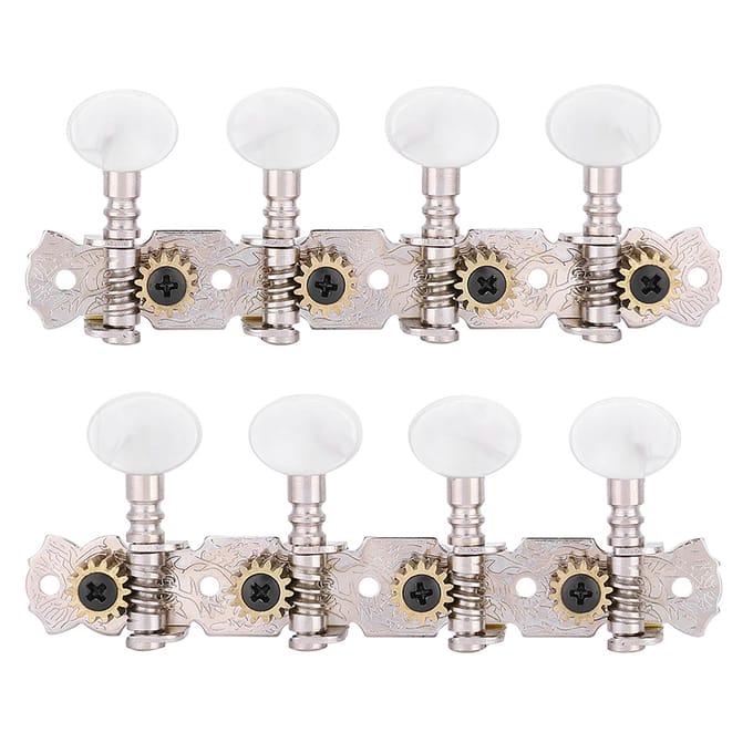 Mandoline Stemmechanieken Snaar Stemknoppen 4L4R voor Mandoline Instrumenten Accessoire white