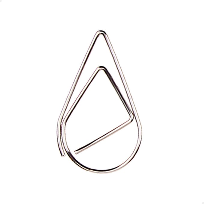 Paperclips druppel 33 mm | Zilver | 100 stuks