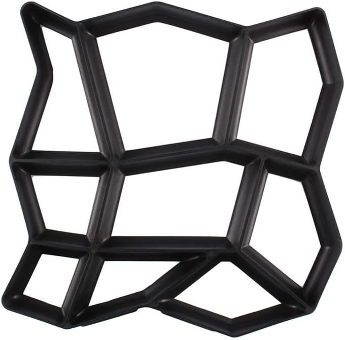 Tuinpad Mal - Bestratingsvorm Steen - Eigen Pad Maken - Herbruikbaar Plastic - 43x43x4cm - Zwart