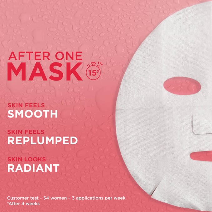 Garnier Ultralift Anti-Ageing Glansversterkend Sheetmasker voor Gezicht 32 g