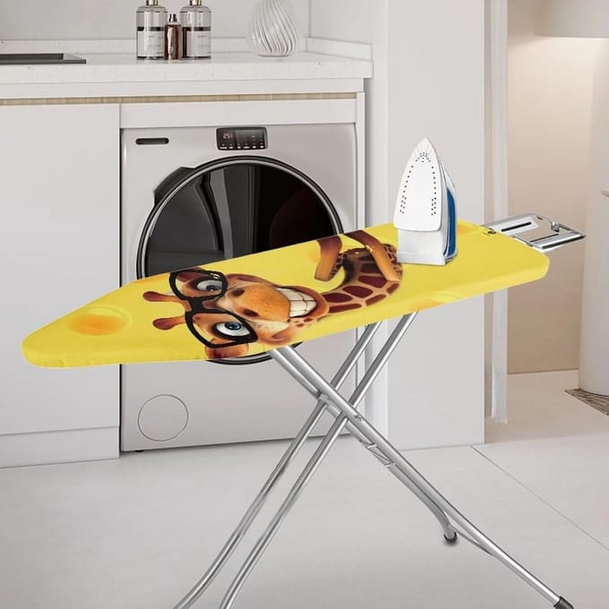 Grote Strijkplankhoes met Cartoon Giraffenpatroon - Universele Pasvorm