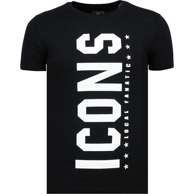 ICONS Vertical - Bedrukte T shirt Heren - 6362N - Navy