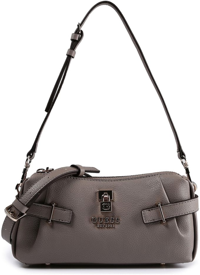 GUESS schoudertas Yesba Mini Top Zip Bag Dark Taupe