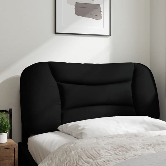 vidaXL - Hoofdbordkussen - "Hvar" - 90 - cm - stof - zwart