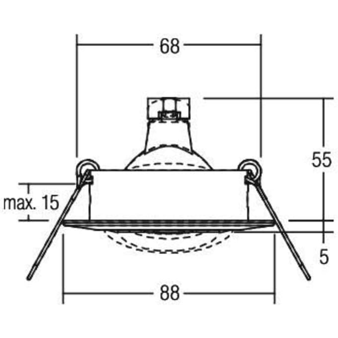 BRUMBERG LED inbouwspot Seven-R, 3.000 K, mat wit, aluminium