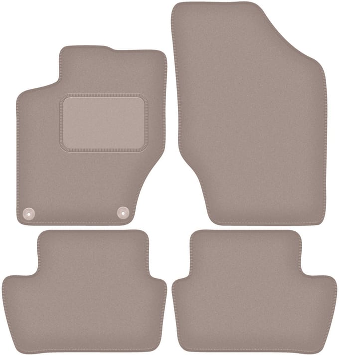 Beige fluwelen matten voor: DS. 4 Crossback-hatchback (2015-2018)