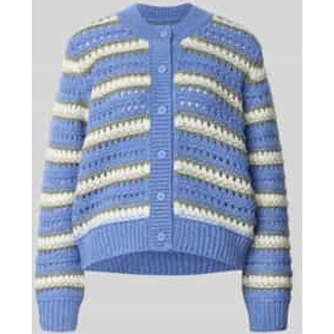 Regular fit cardigan van scheerwolmix