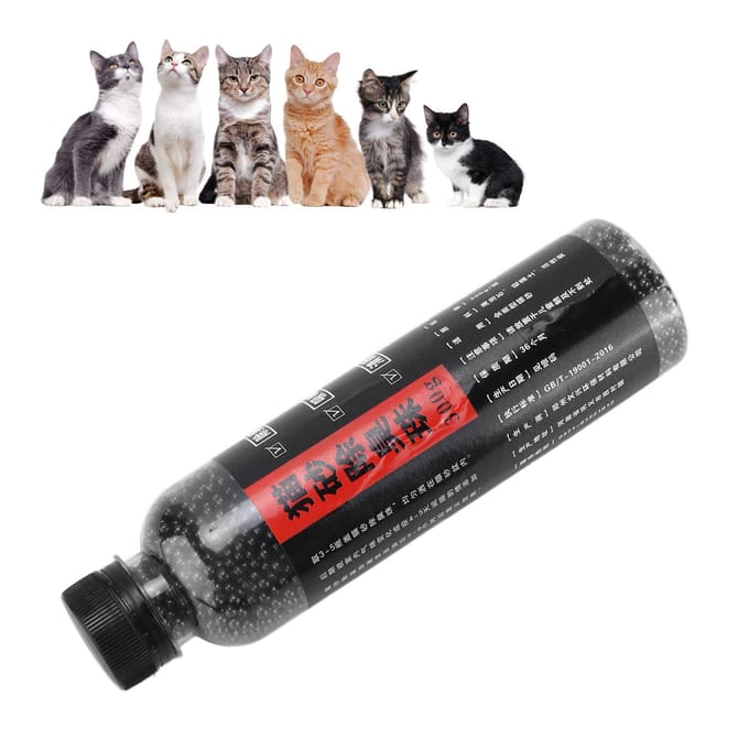 Billes Désodorisantes pour Litière de Chat en Bouteille Sans Parfum Désodorisant Naturel d'Odeurs pour Chat 300g gray