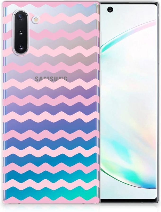 Samsung Galaxy Note 10 TPU bumper Waves Roze