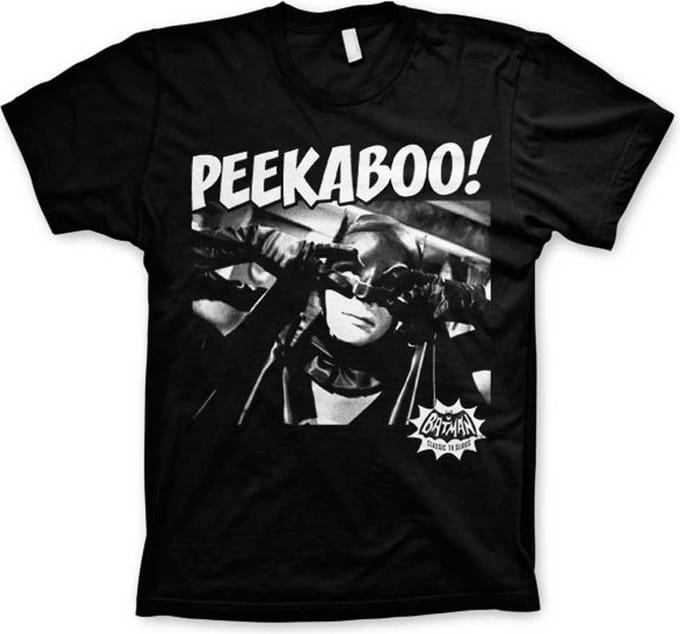 DC Comics Batman Heren Tshirt -2XL- Peekaboo! Zwart